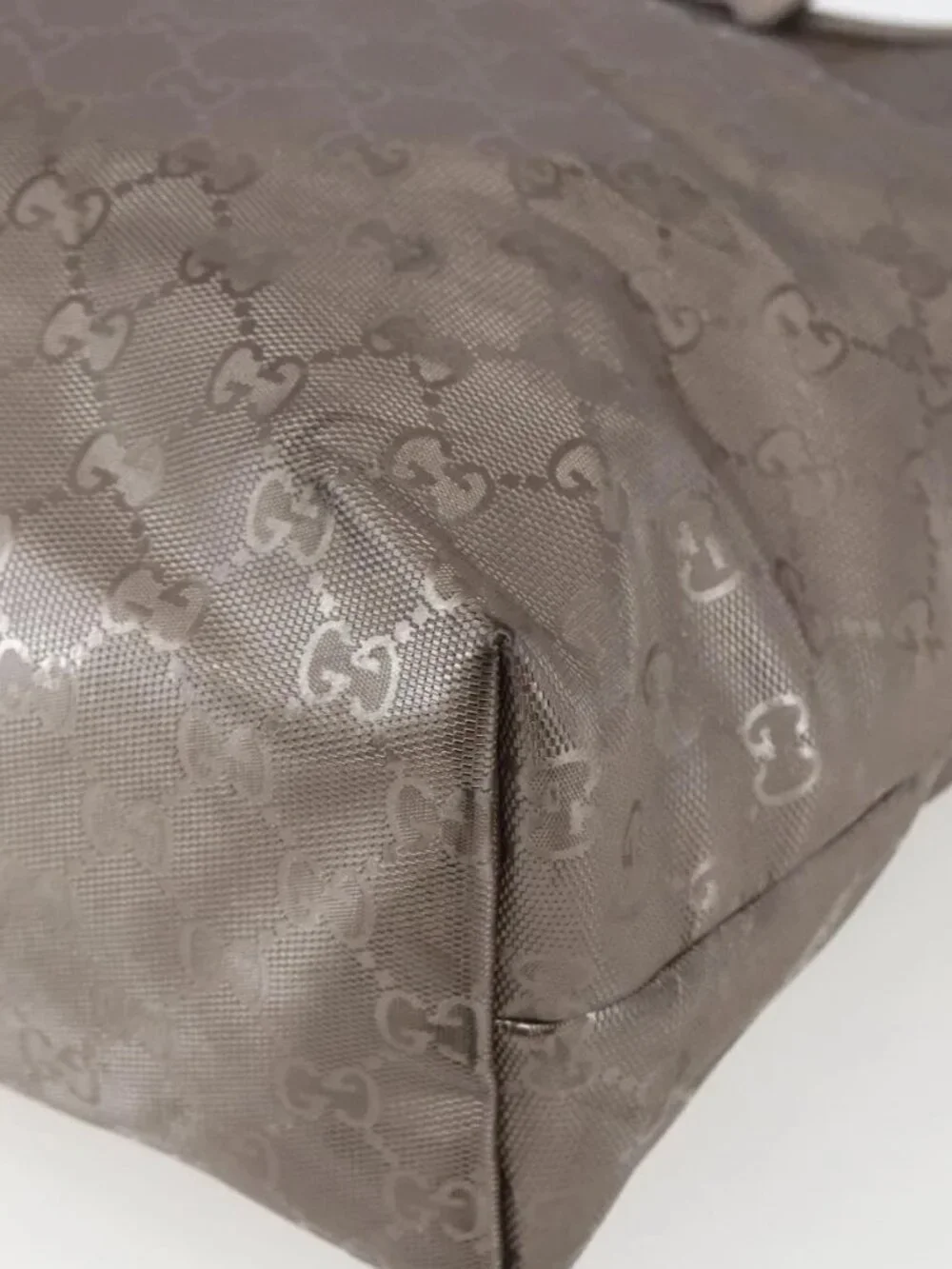 GUCCI GG implementation Tote Bag PVC Silver 211137 Auth BA9306 - Picture 5 of 16